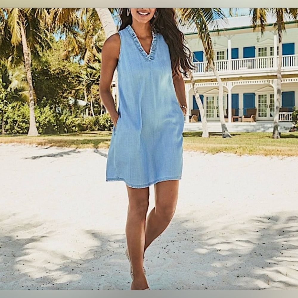 TOMMY BAHAMA Chambray XXS/TTP Dress
Great Condition!!! C8